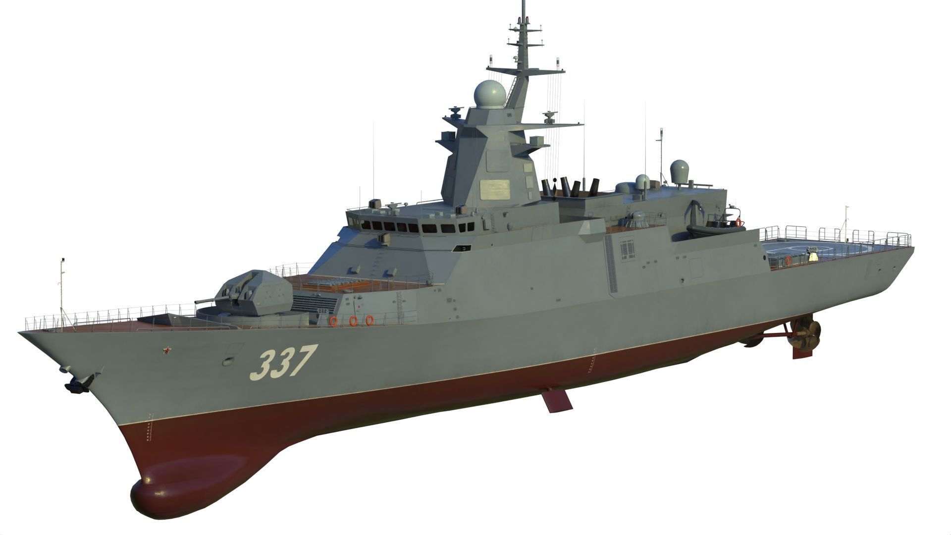 20385 project Gremyashchiy class corvette 3D model_1