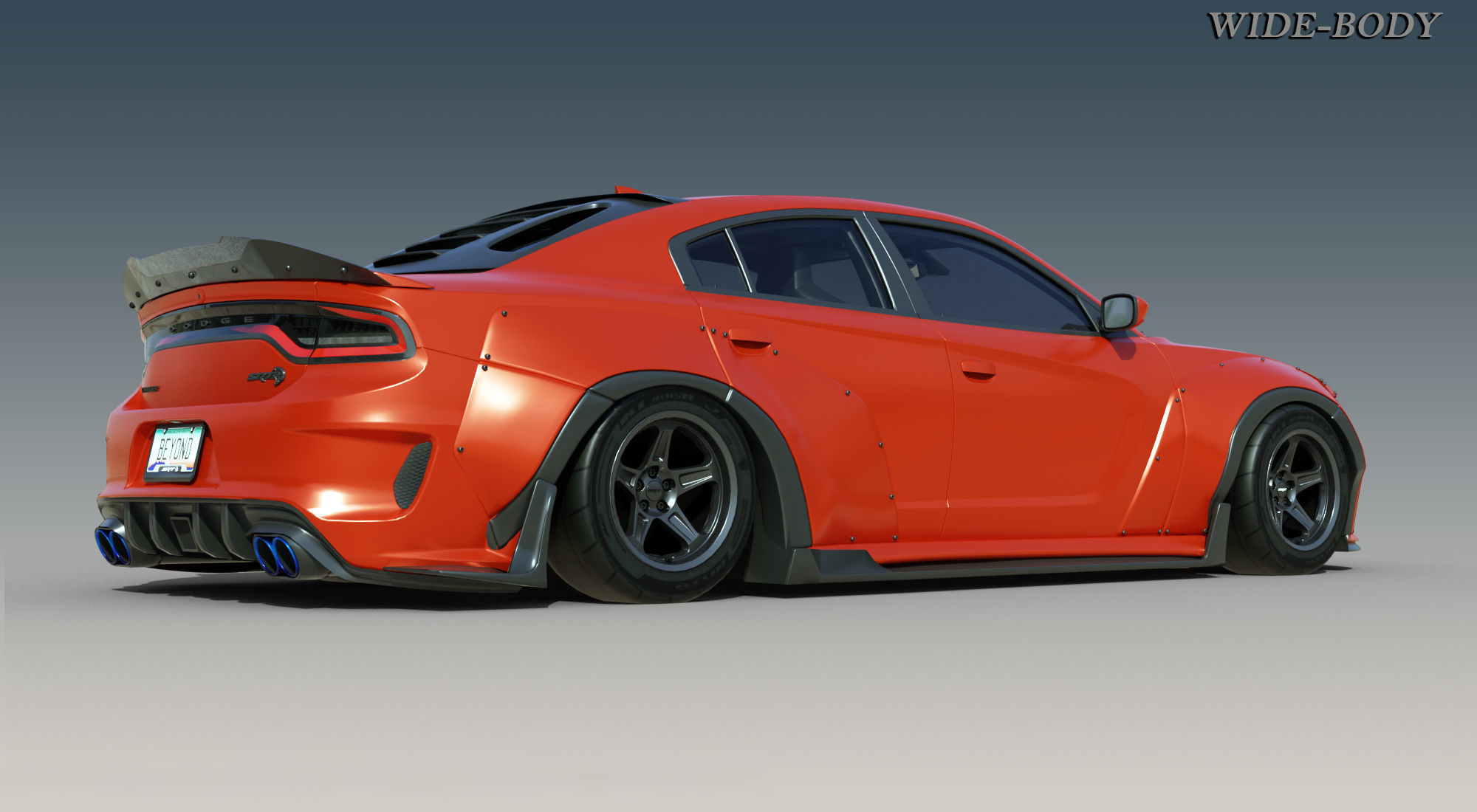 Dodge Charger SRT Hellcat WideBody 3D model_2