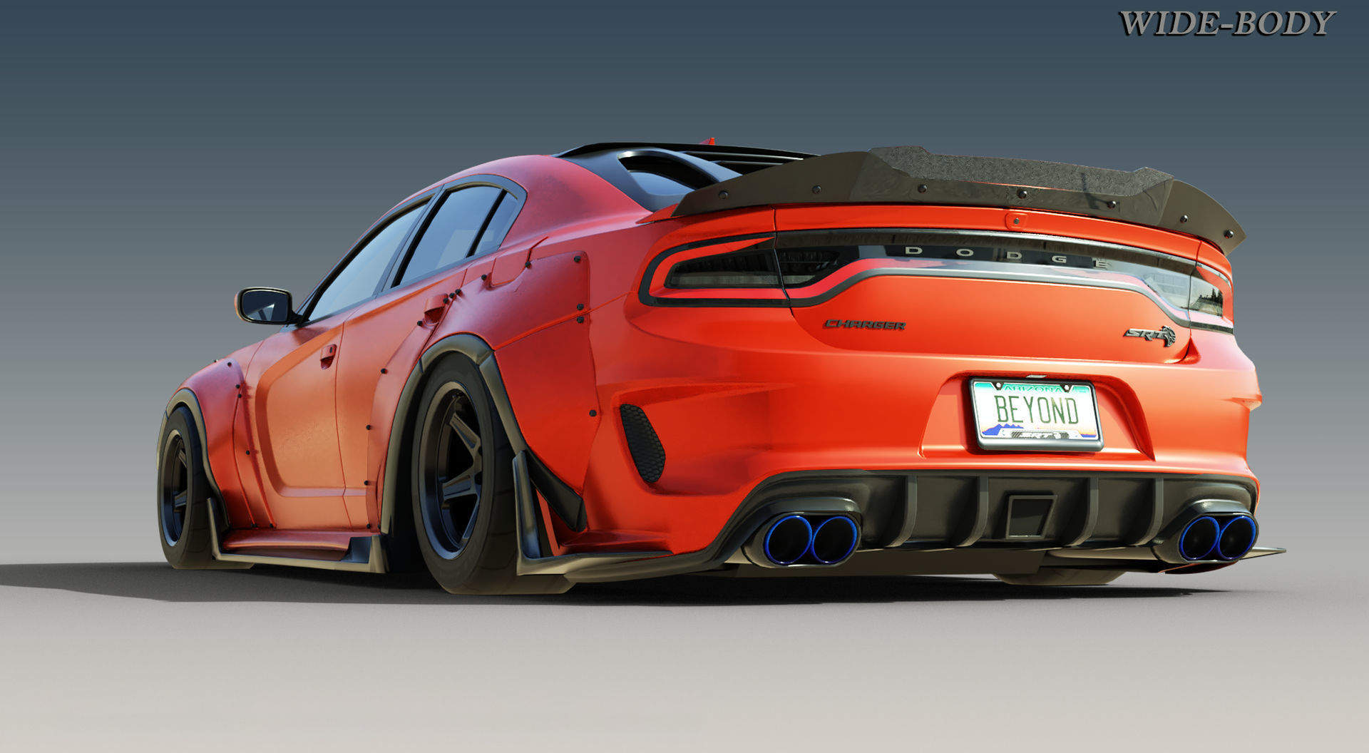 Dodge Charger SRT Hellcat WideBody 3D model_5