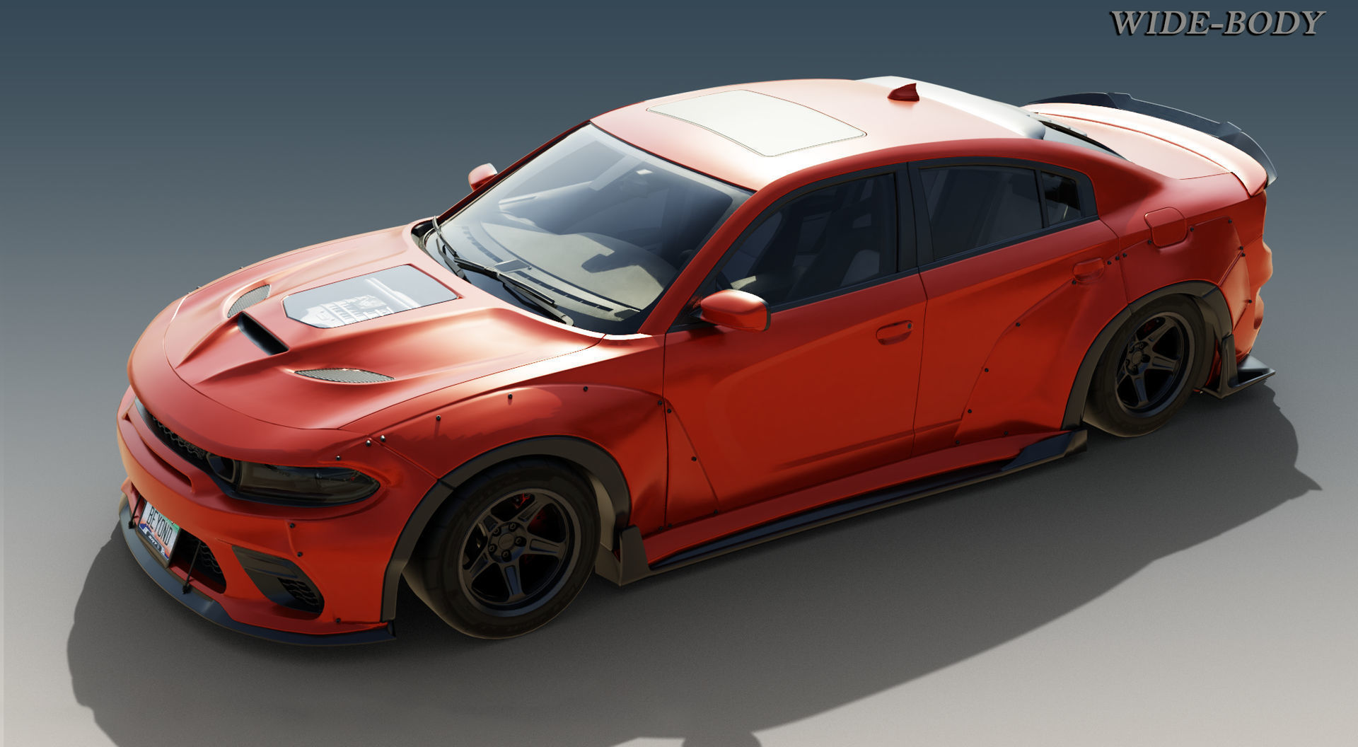 Dodge Charger SRT Hellcat WideBody 3D model_4