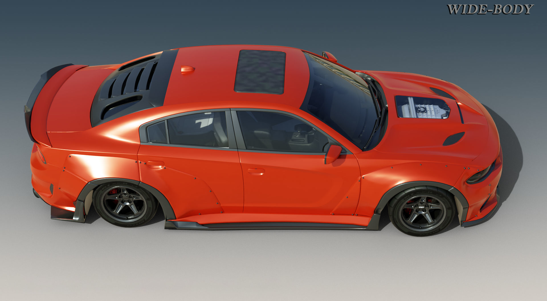 Dodge Charger SRT Hellcat WideBody 3D model_3