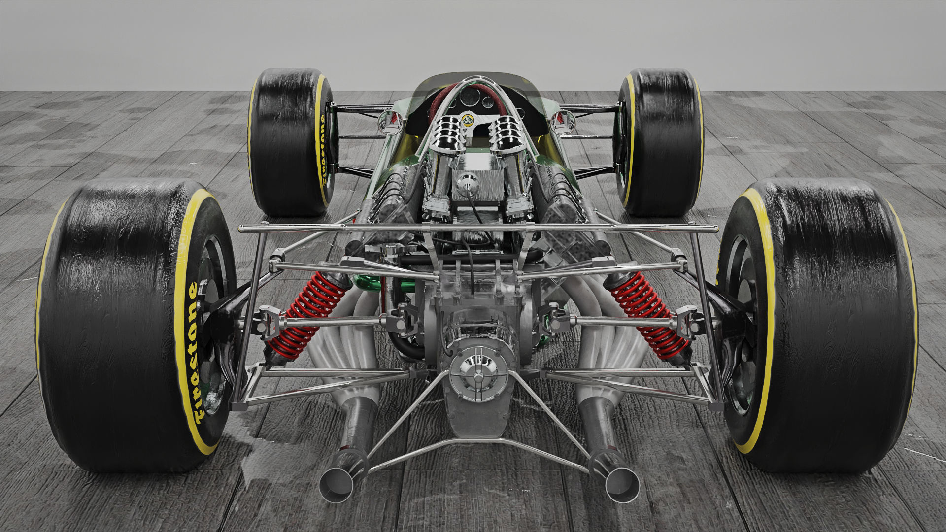 Lotus 49 F1 car 3D model_5