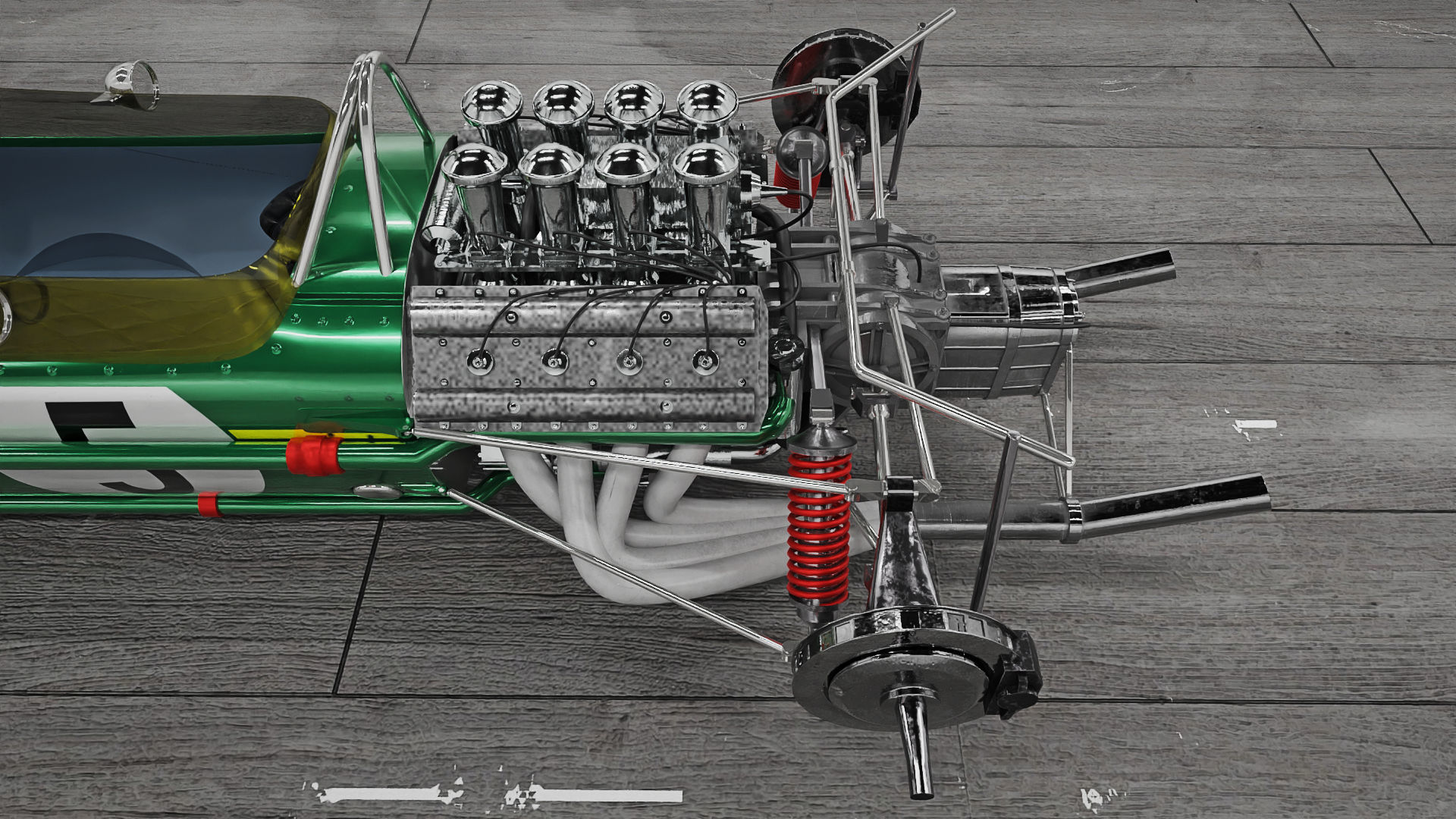 Lotus 49 F1 car 3D model_4