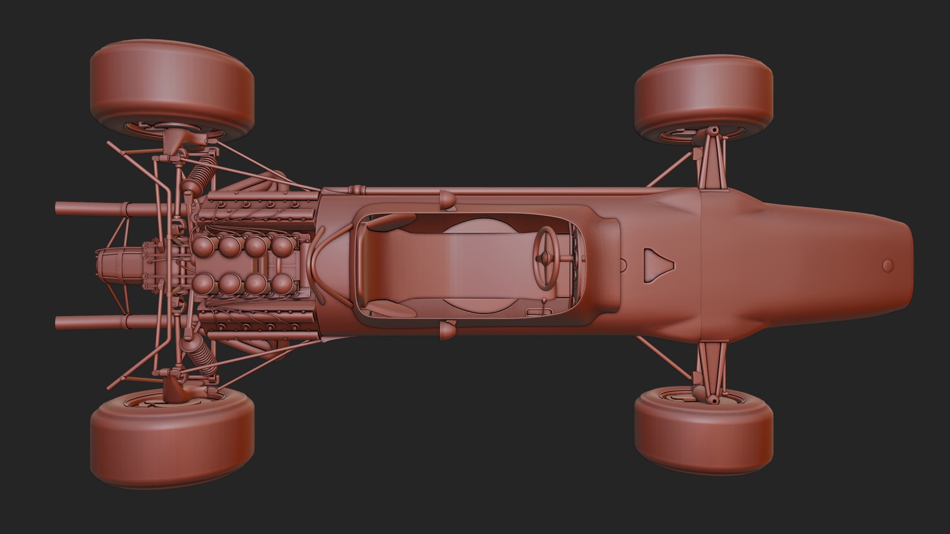 Lotus 49 F1 car 3D model_13