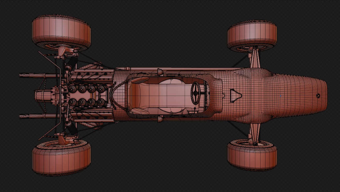 Lotus 49 F1 car 3D model_14