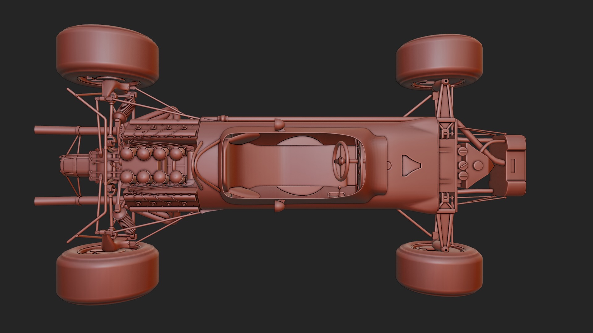 Lotus 49 F1 car 3D model_12