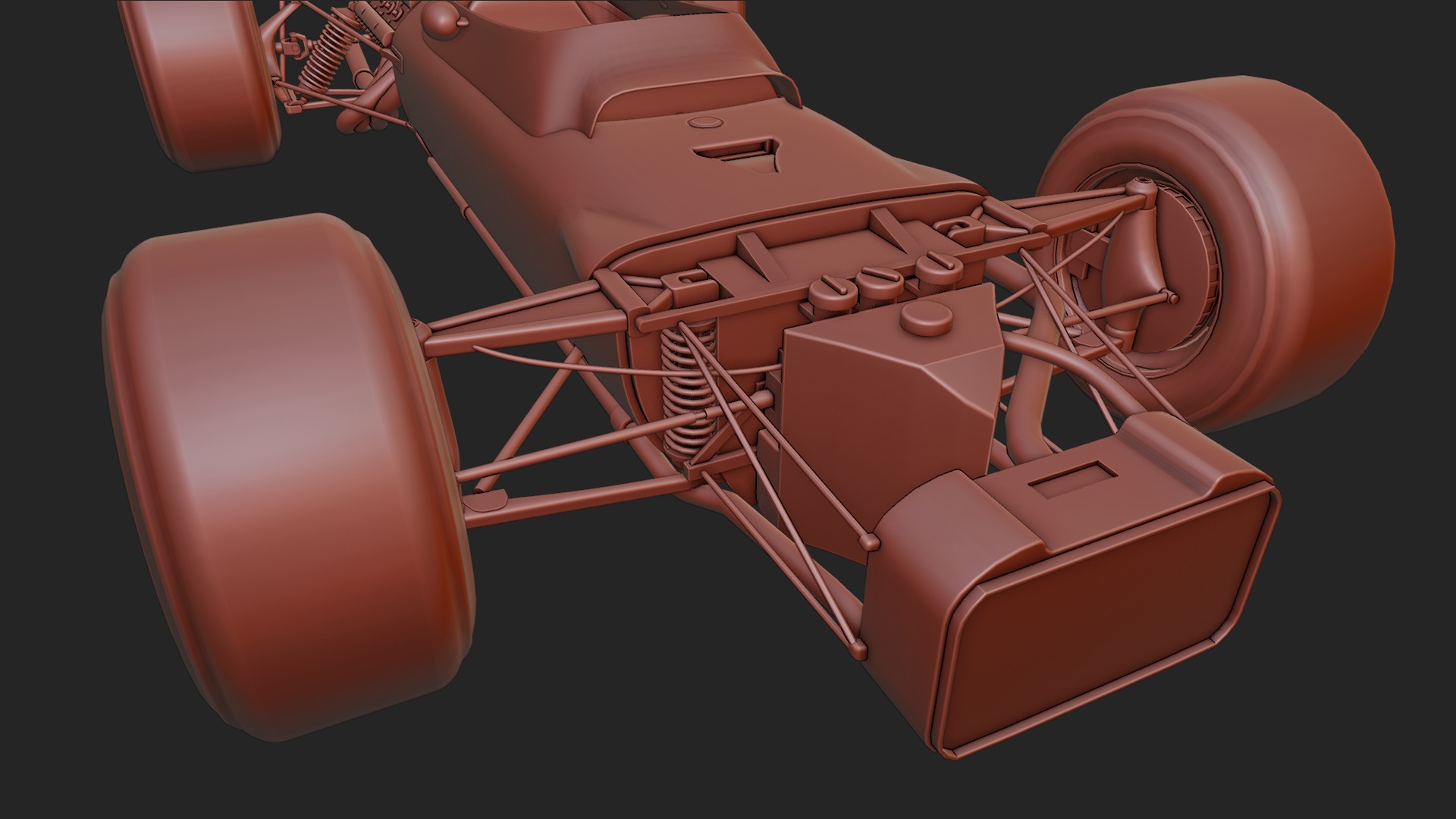 Lotus 49 F1 car 3D model_9