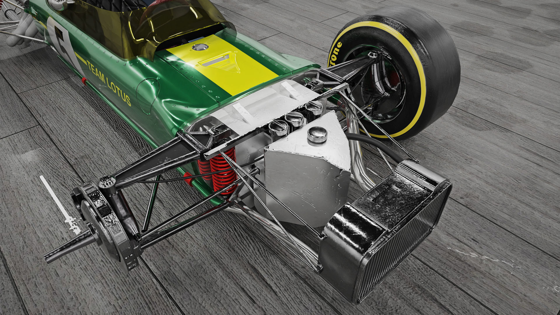 Lotus 49 F1 car 3D model_6