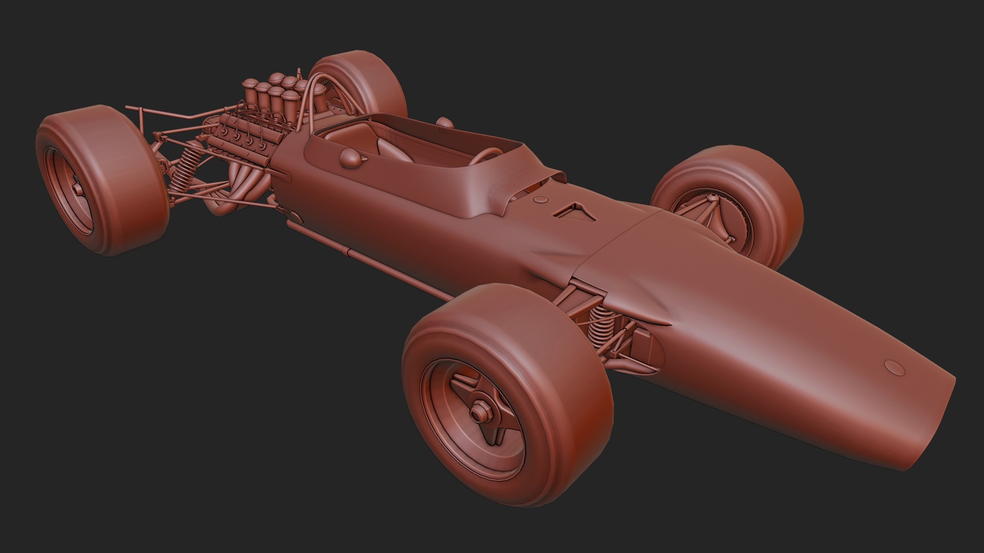 Lotus 49 F1 car 3D model_7