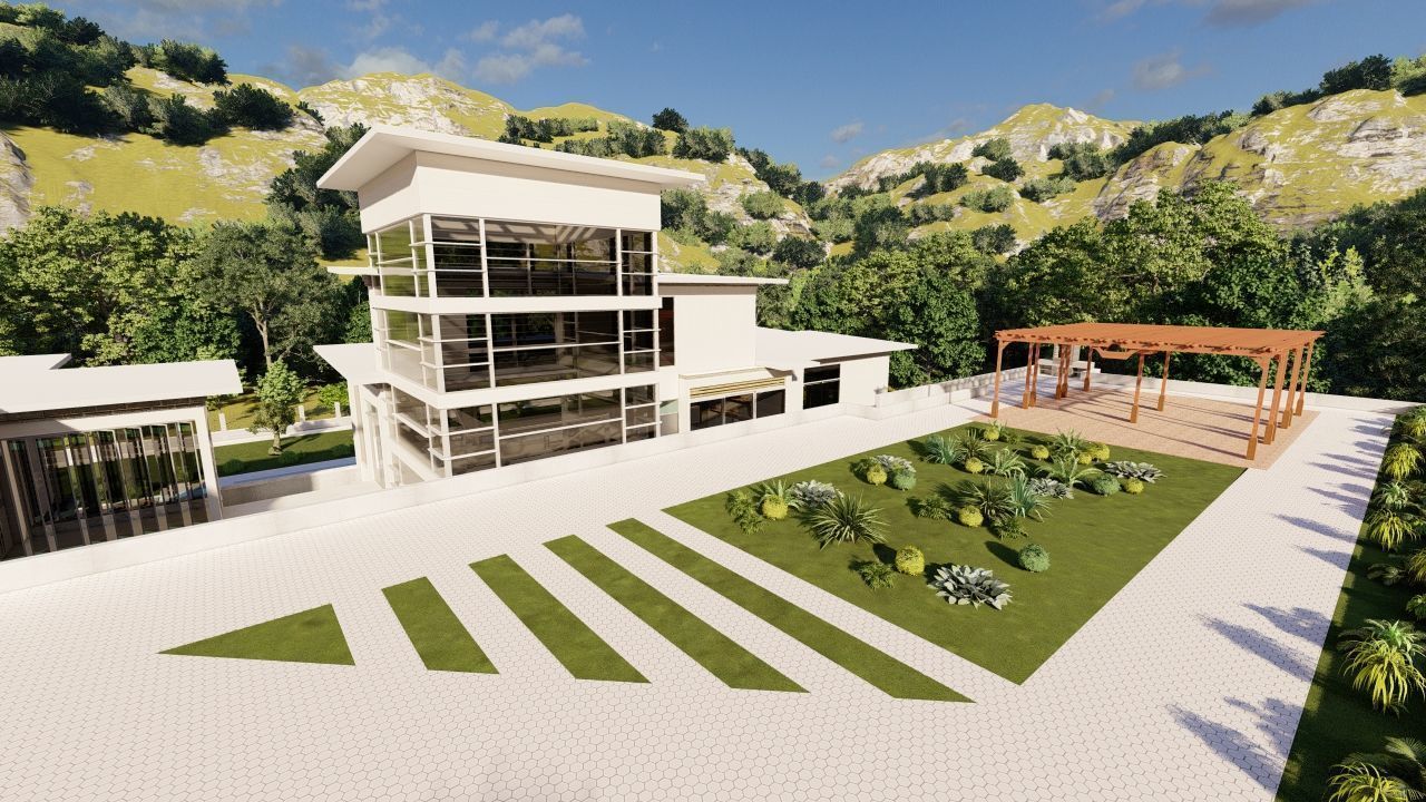 Casa Scene-villa-modern house 3D model_19