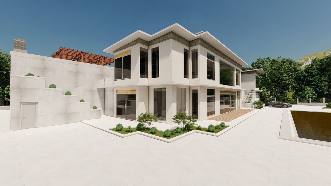 Casa Scene-villa-modern house 3D model_11