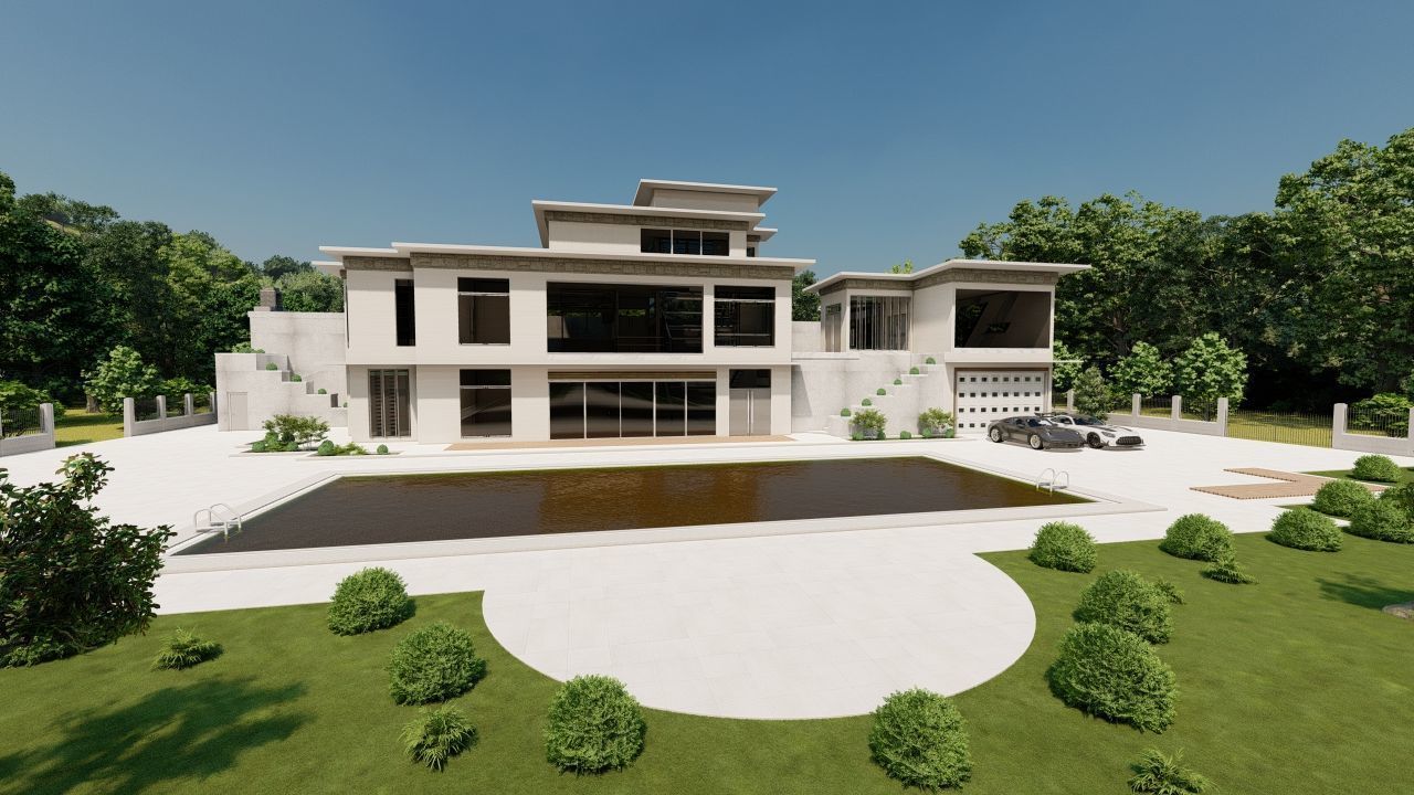 Casa Scene-villa-modern house 3D model_8