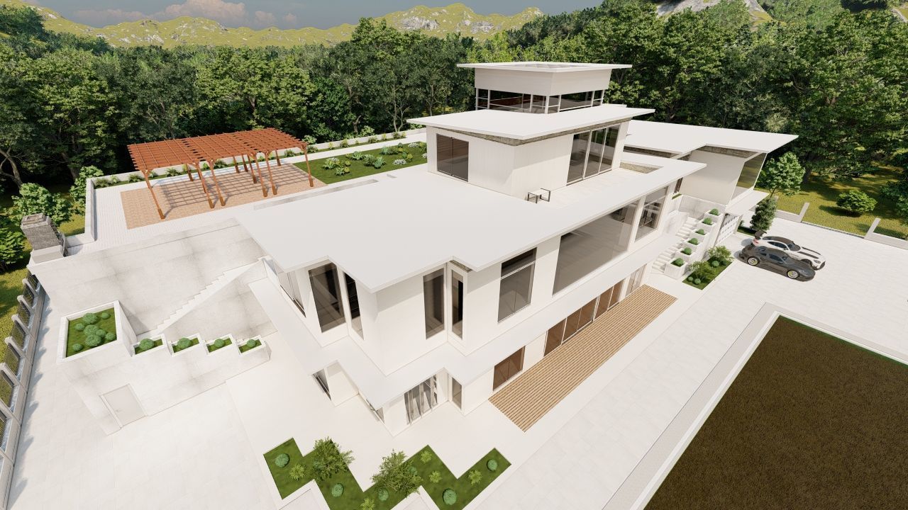 Casa Scene-villa-modern house 3D model_35