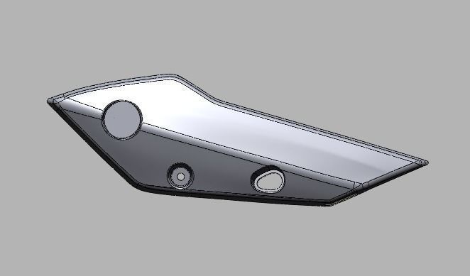 YAMAHA FAZER 800 FZ8 LATERAL FAIRING  FRONT  2015 3D model_4