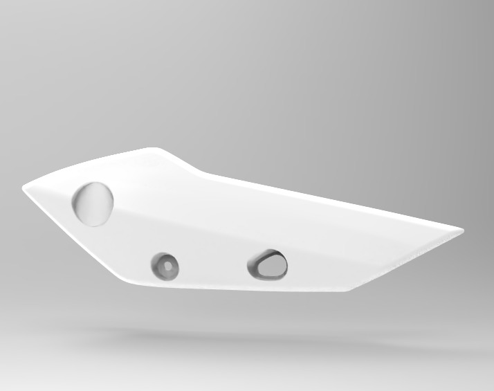 YAMAHA FAZER 800 FZ8 LATERAL FAIRING  FRONT  2015 3D model_2