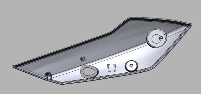 YAMAHA FAZER 800 FZ8 LATERAL FAIRING  FRONT  2015 3D model_3