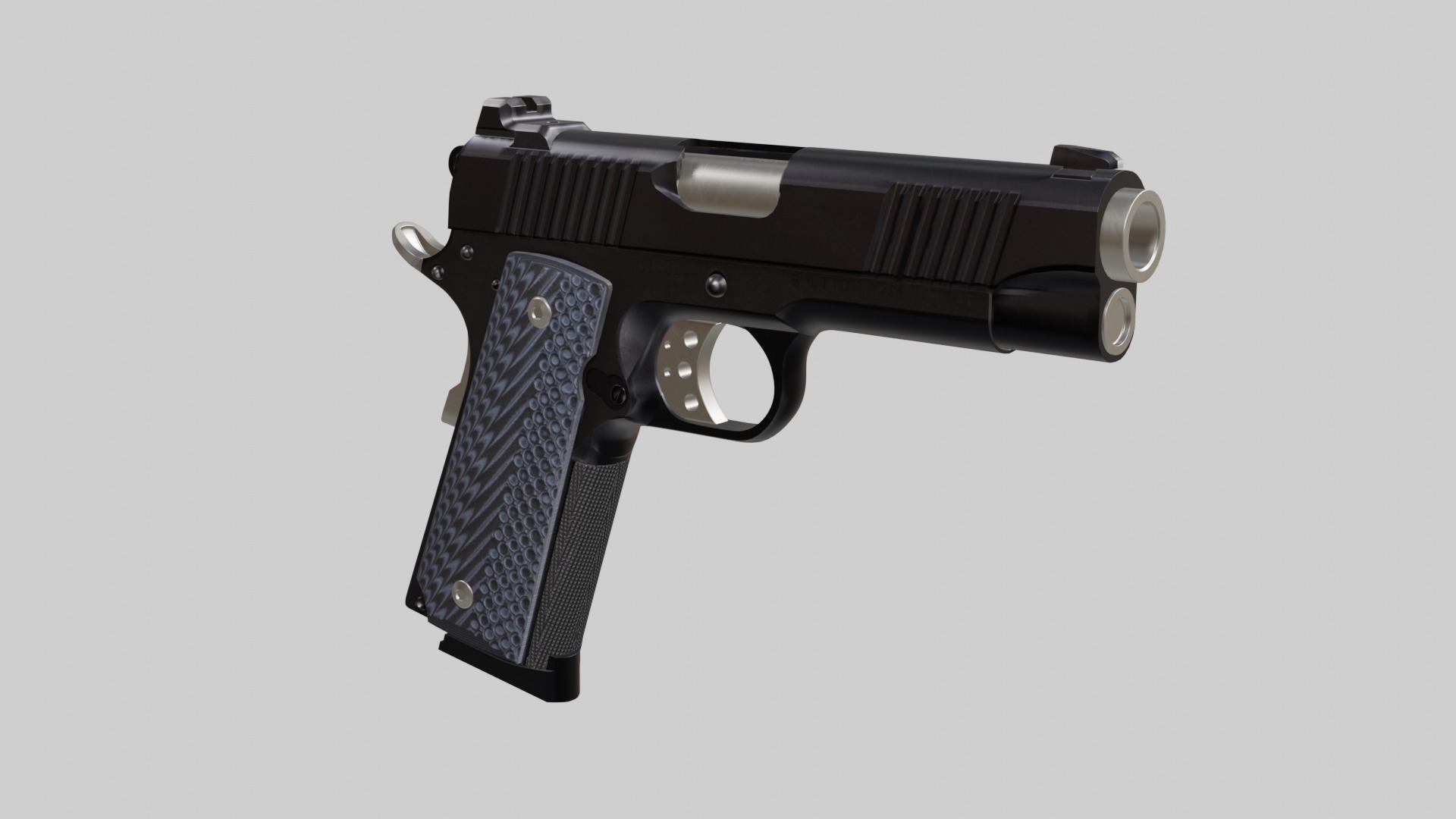 MAGNUM DESERT EAGLE 1911 g 45ACP Low-poly 3D model_1
