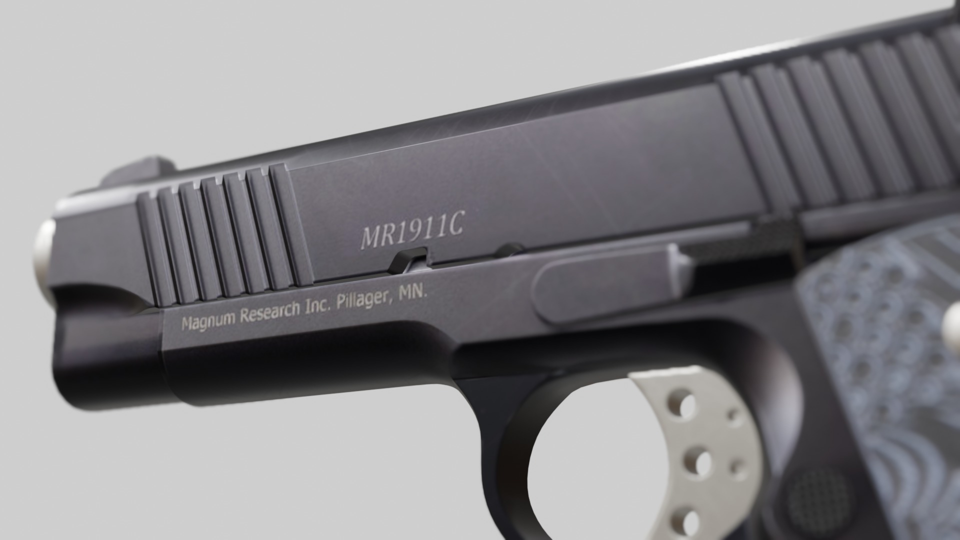 MAGNUM DESERT EAGLE 1911 g 45ACP Low-poly 3D model_5