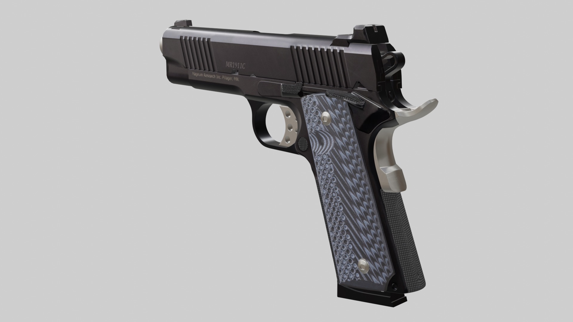 MAGNUM DESERT EAGLE 1911 g 45ACP Low-poly 3D model_2