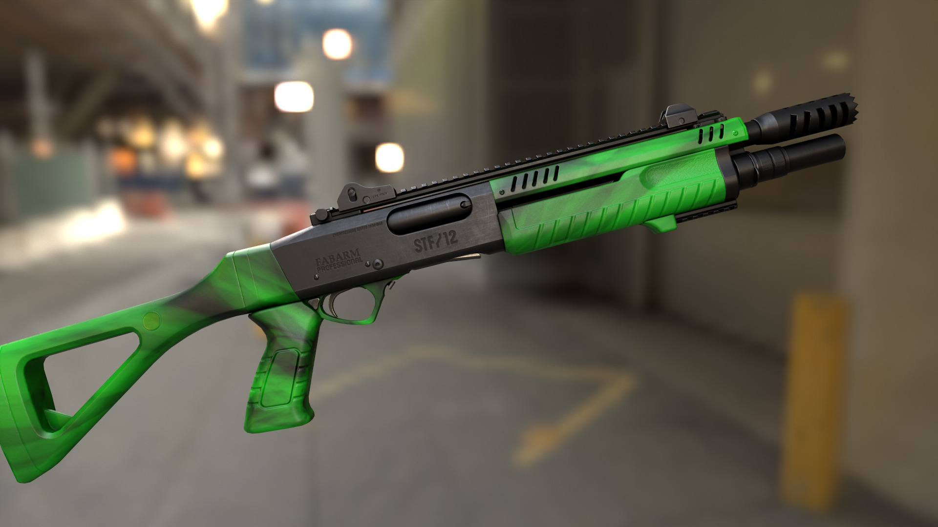 Fabarm STF12 short PBR Low-poly 3D model Low-poly 3D model_4