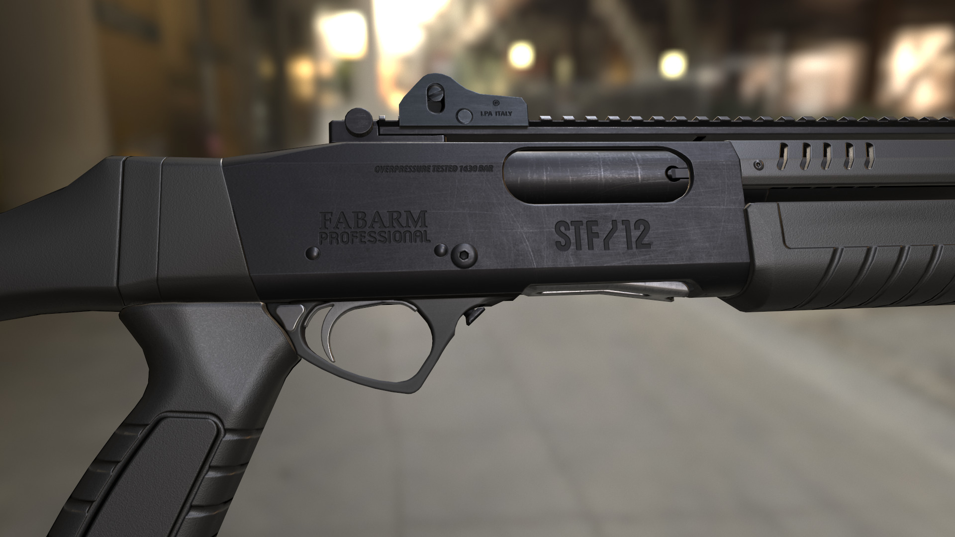 Fabarm STF12 short PBR Low-poly 3D model Low-poly 3D model_15