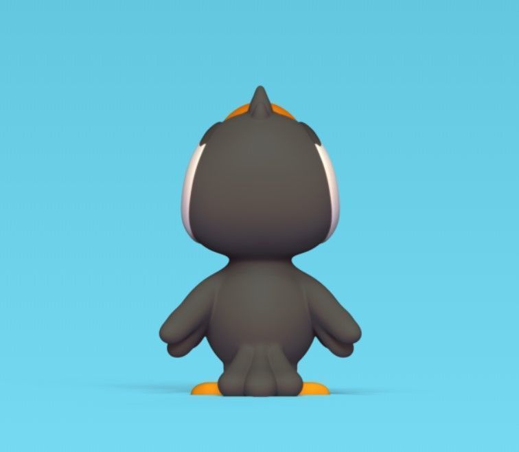 Cartoon Toucan 3D print model_3