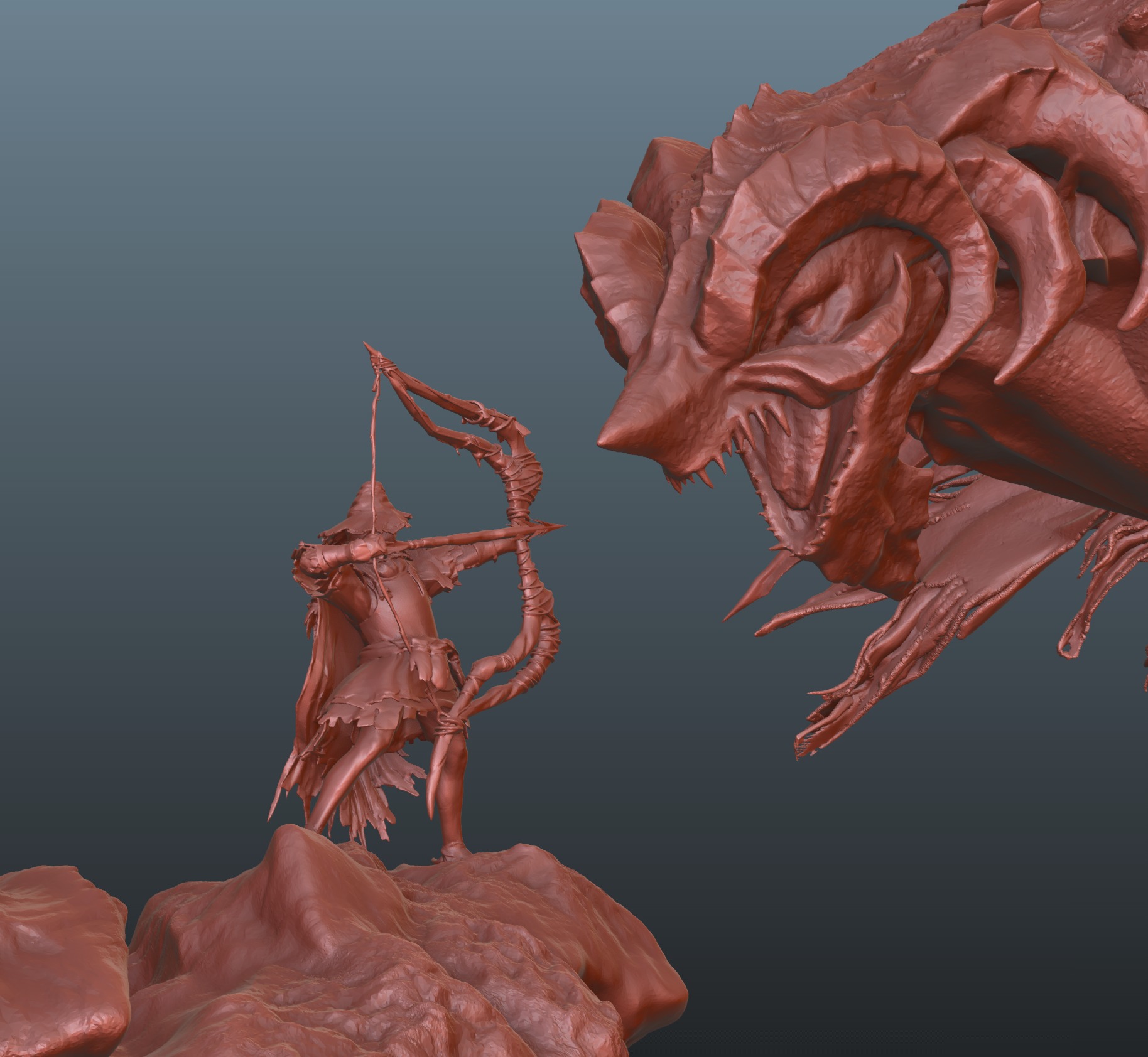 Elden Ring Bayle the Dread vs Igon Diorama and standalone 3D print model_12