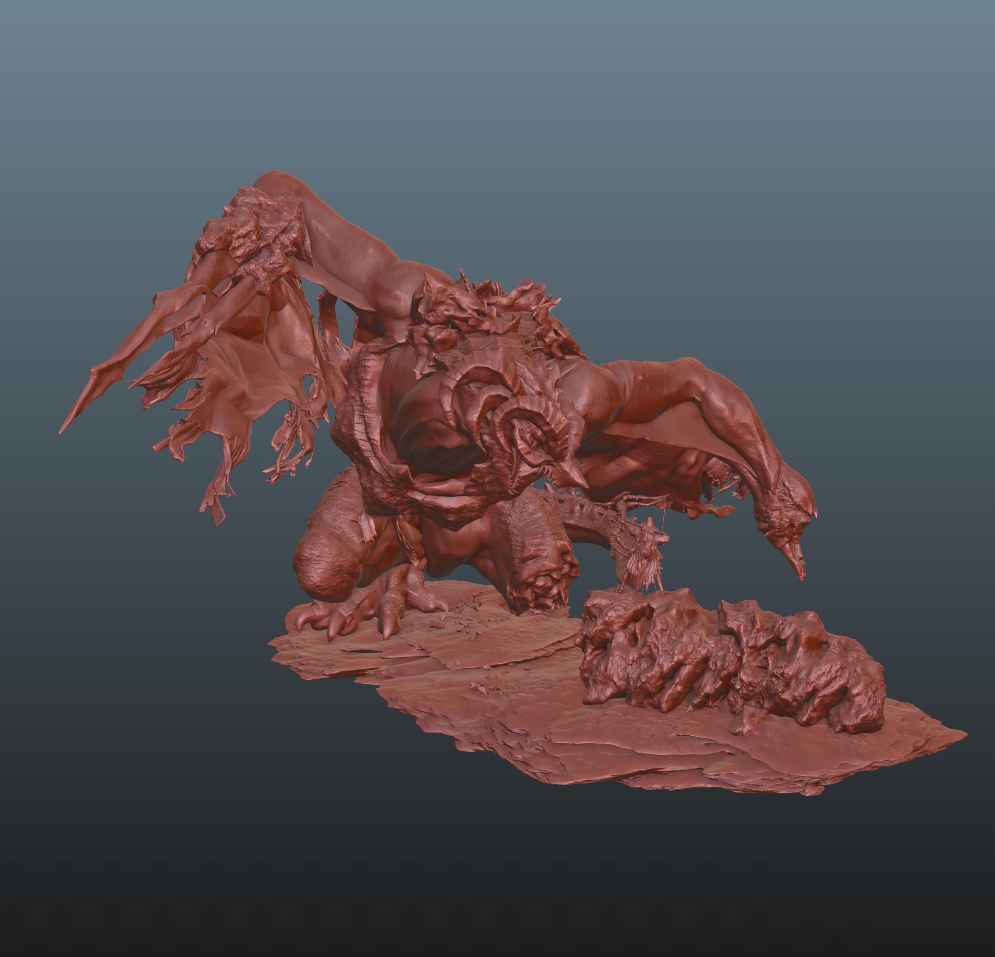 Elden Ring Bayle the Dread vs Igon Diorama and standalone 3D print model_8