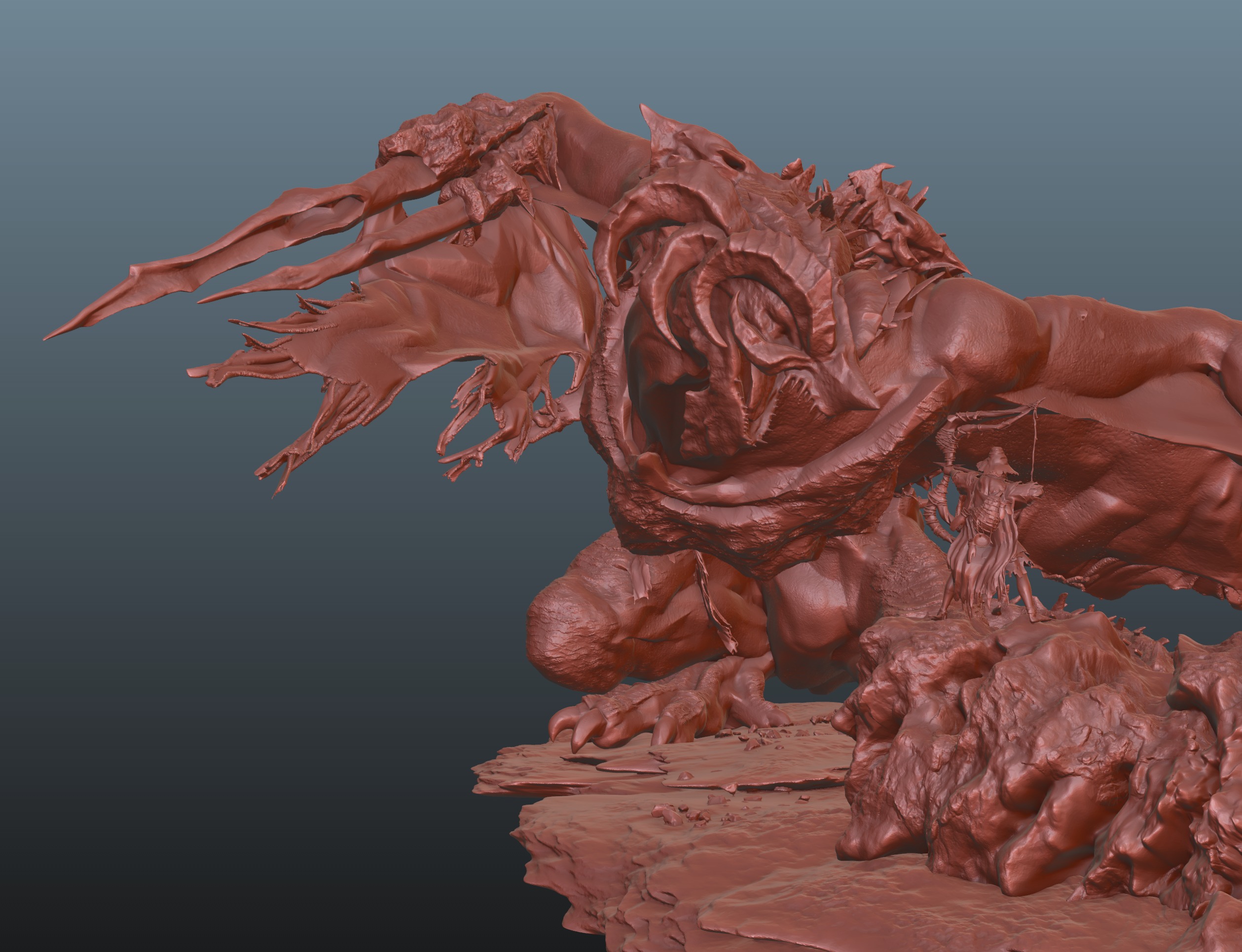 Elden Ring Bayle the Dread vs Igon Diorama and standalone 3D print model_13