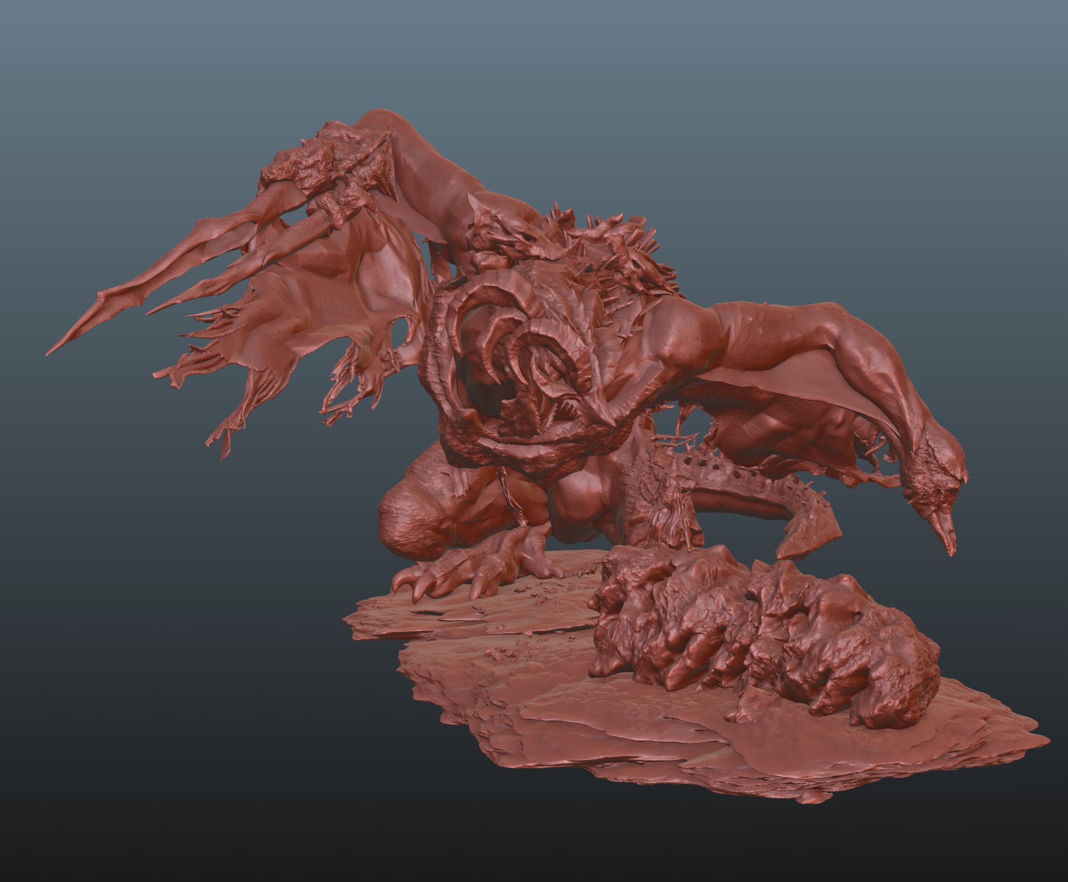 Elden Ring Bayle the Dread vs Igon Diorama and standalone 3D print model_1