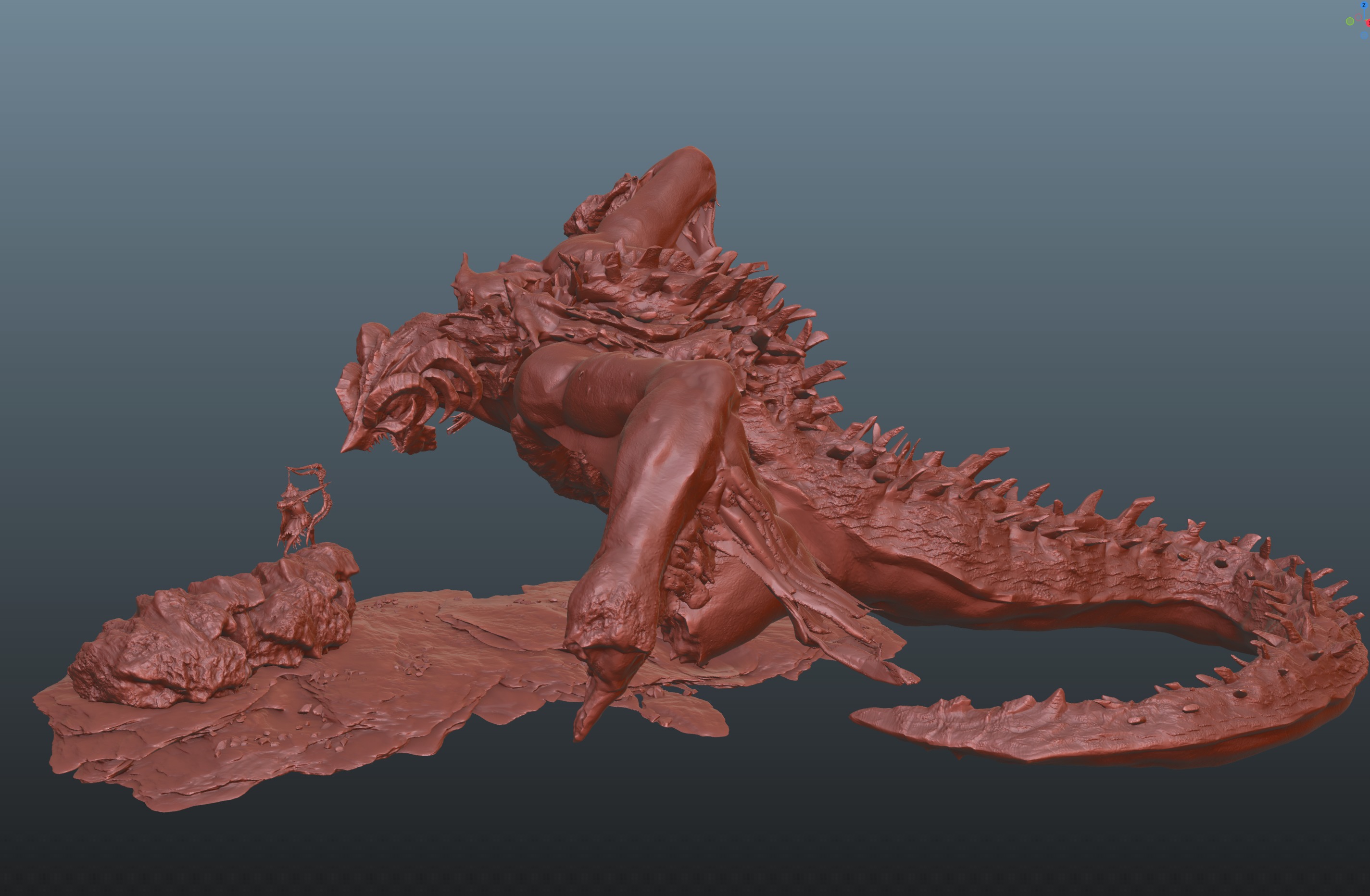 Elden Ring Bayle the Dread vs Igon Diorama and standalone 3D print model_6