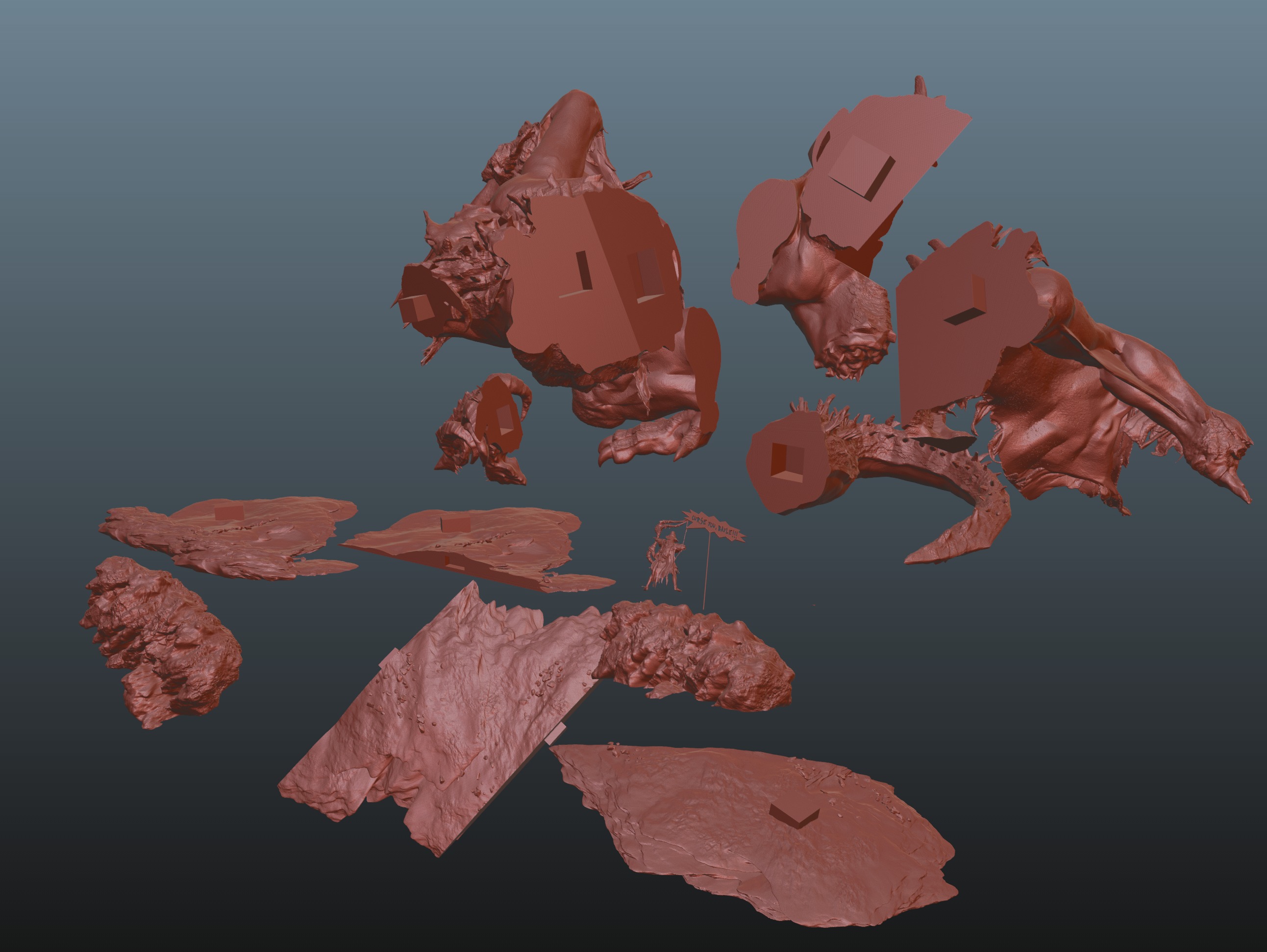 Elden Ring Bayle the Dread vs Igon Diorama and standalone 3D print model_2