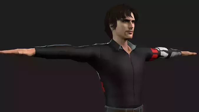 Realistic handsome man