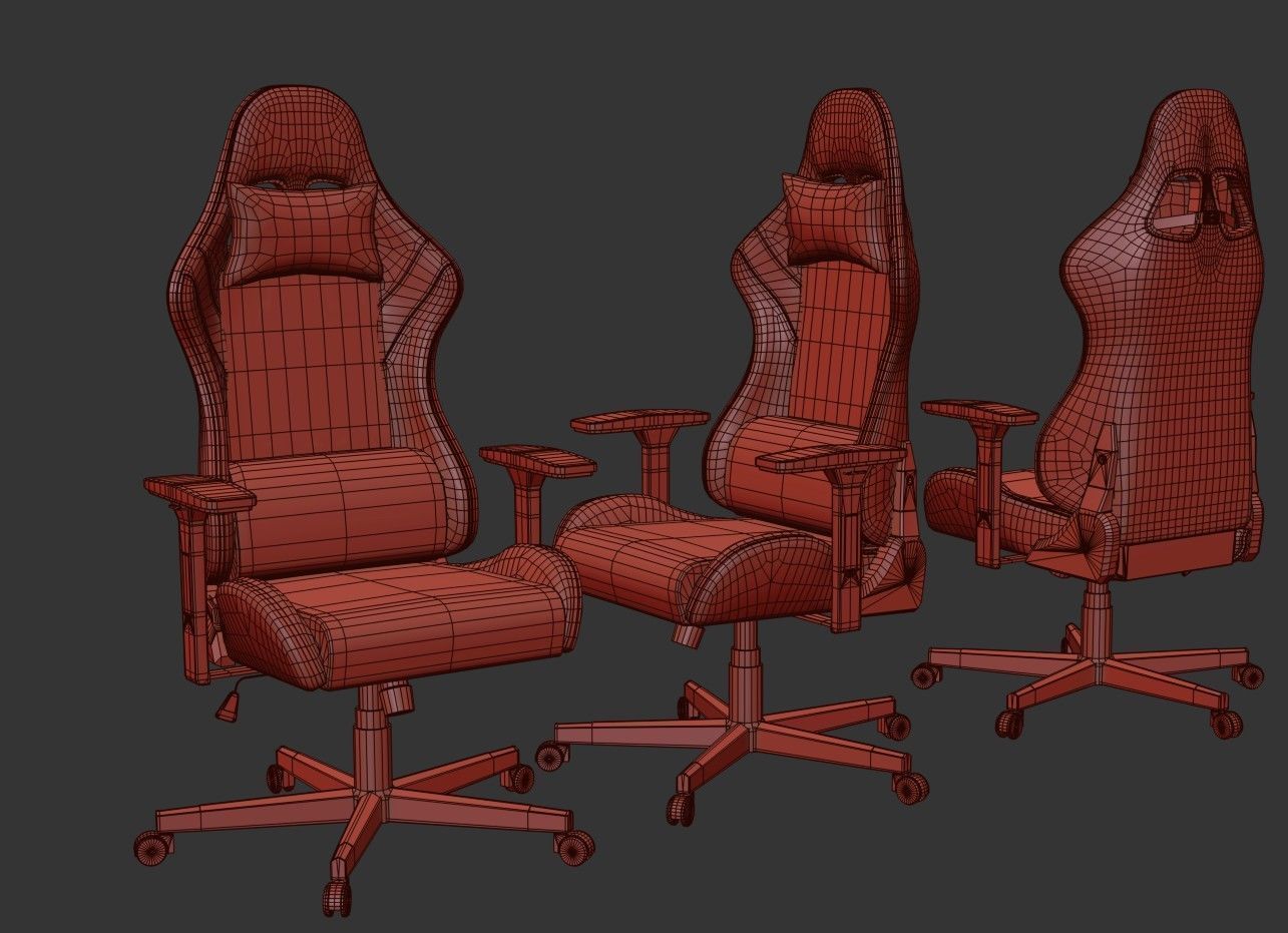   Gaming Chair Packages Low-poly 3D model_29
