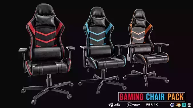   Gaming Chair Packages Low-poly 3D model