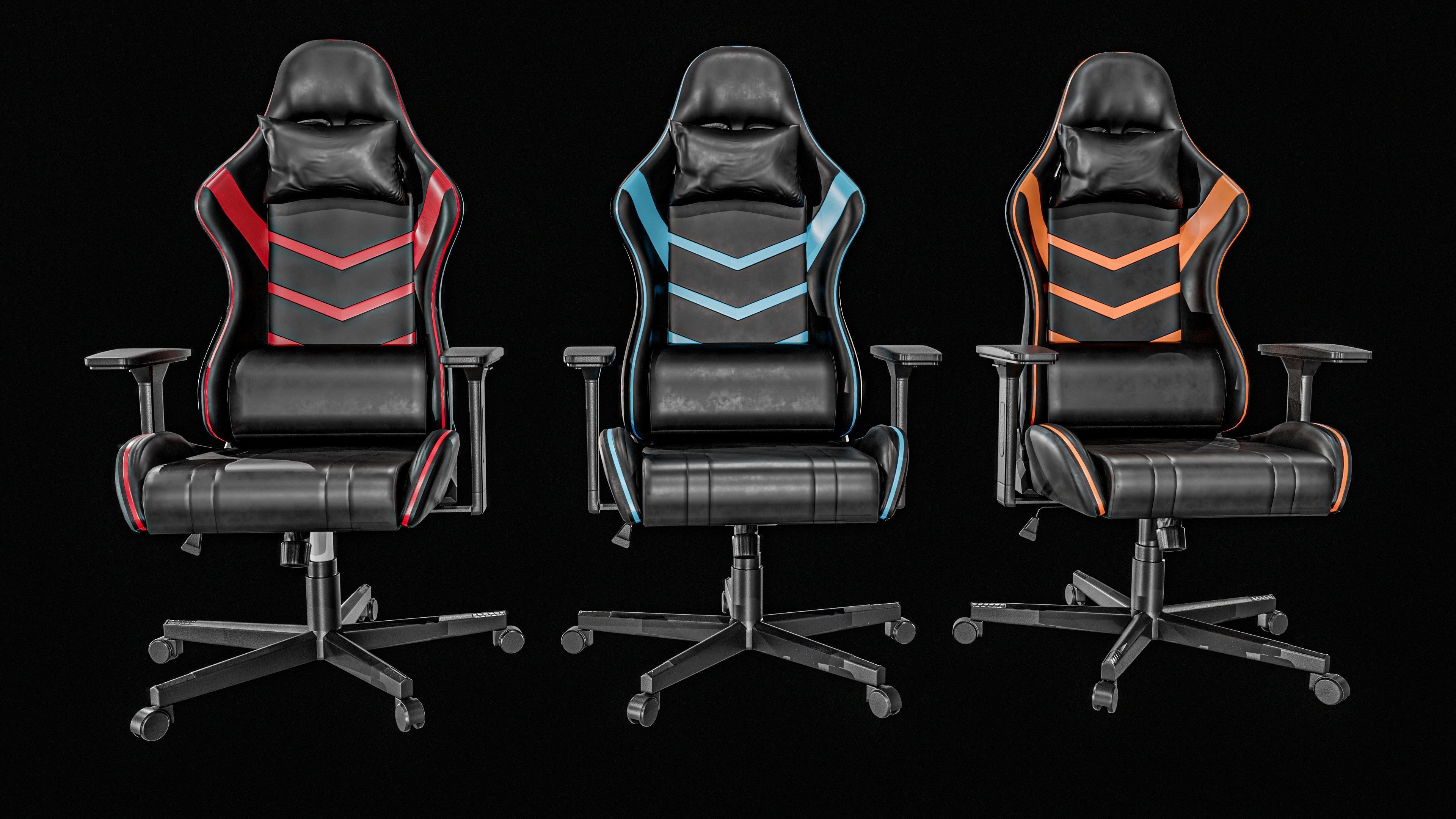   Gaming Chair Packages Low-poly 3D model_9