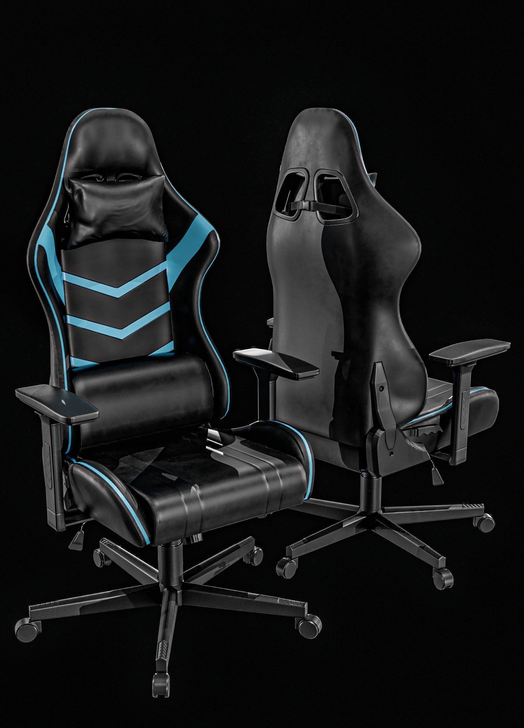   Gaming Chair Packages Low-poly 3D model_4