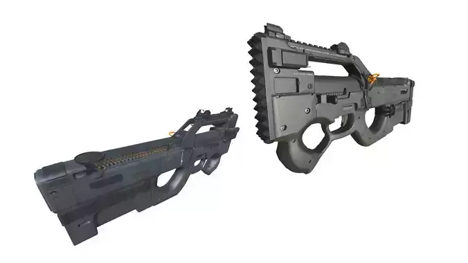 55-FHR-40-SMG-gun model 3d game ready model Low-poly 3D model