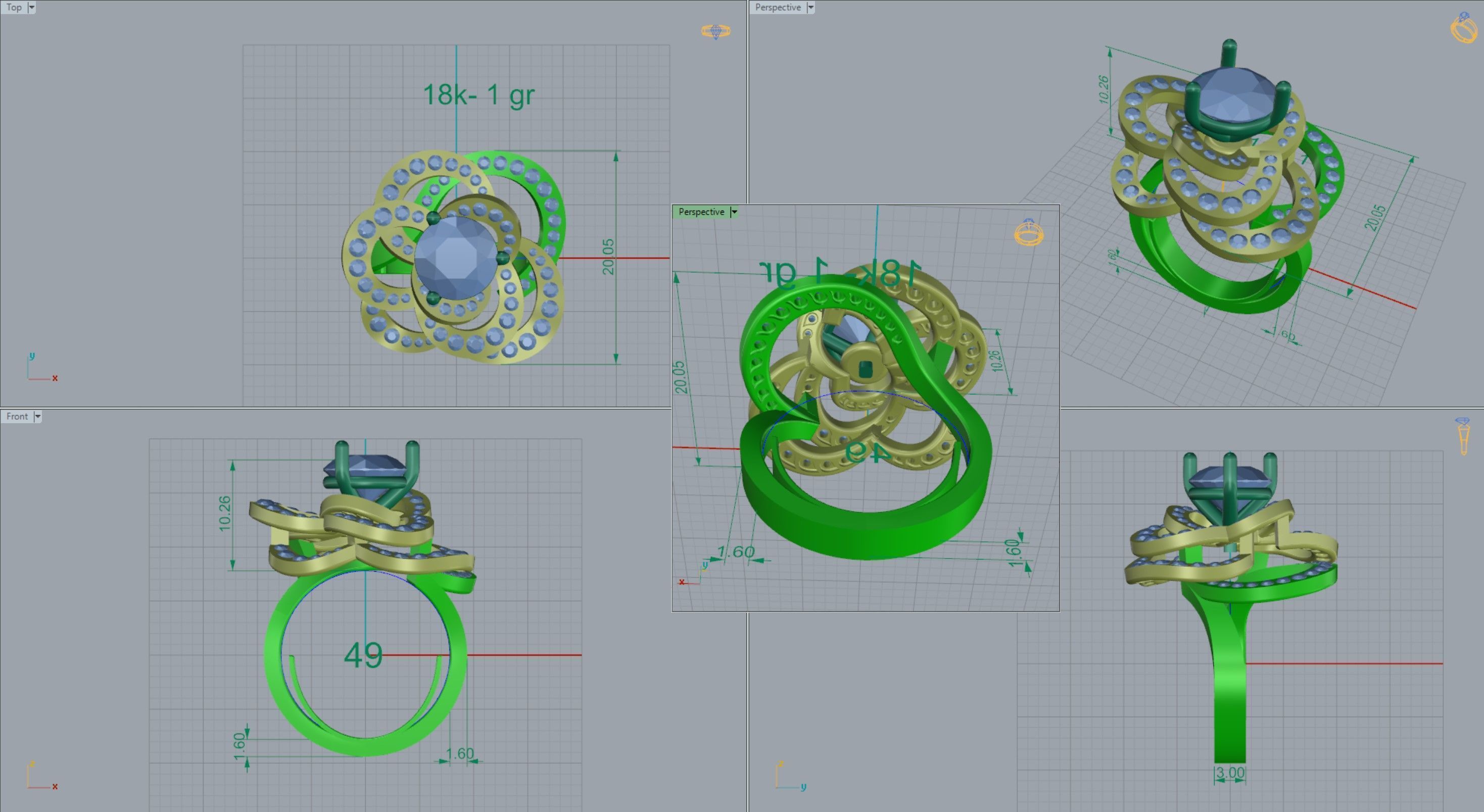 CAMELIA RING COCO  3D print model_2