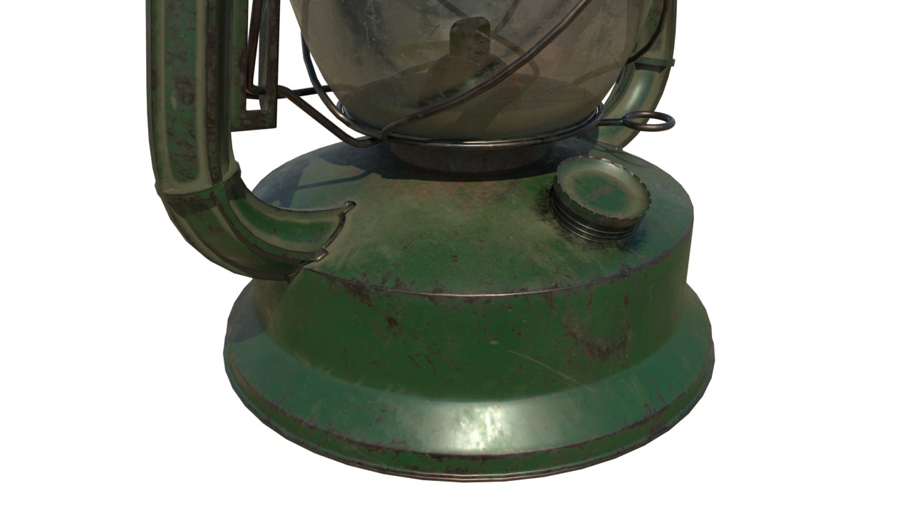 Old Lantern hurricane 3d model Low-poly 3D model_2