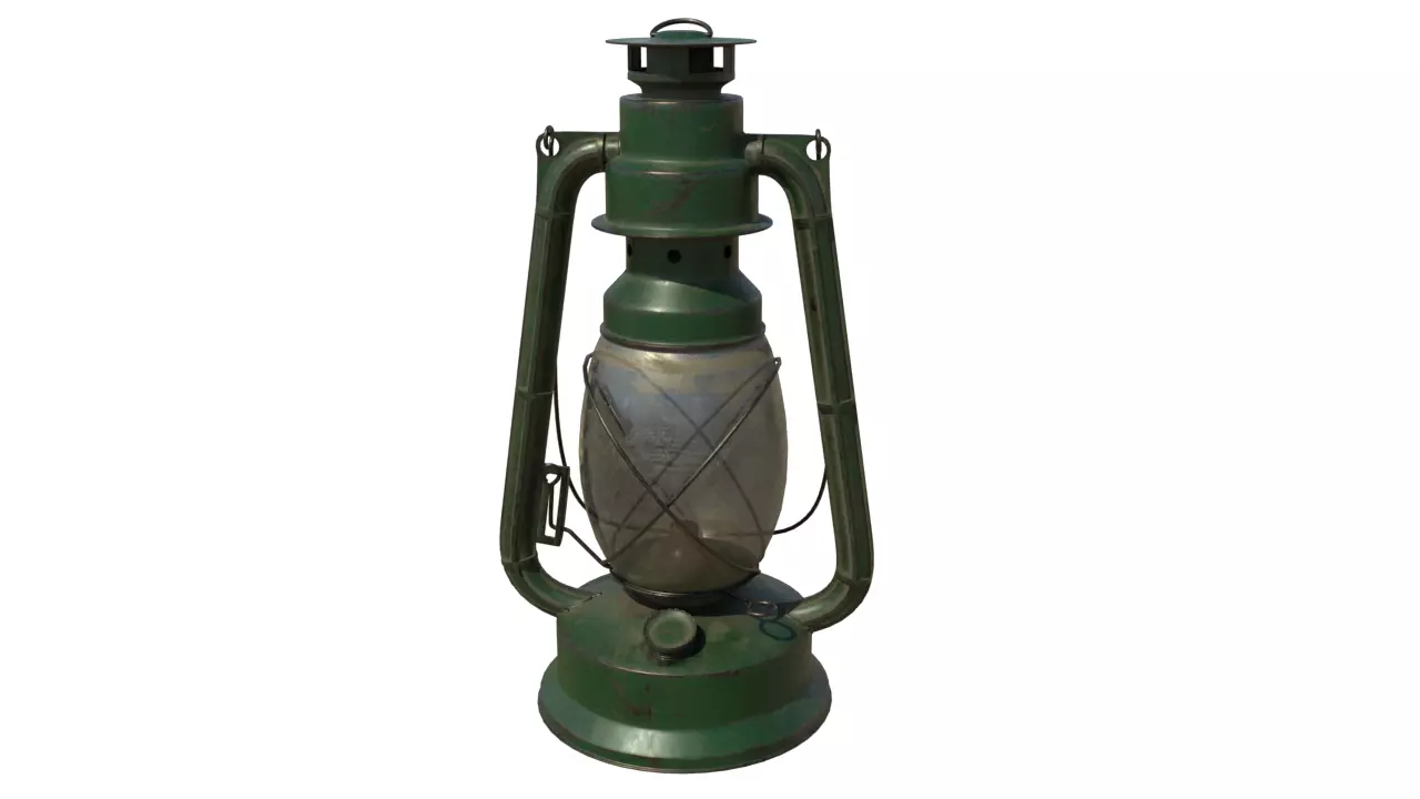 Old Lantern hurricane 3d model Low-poly 3D model_0