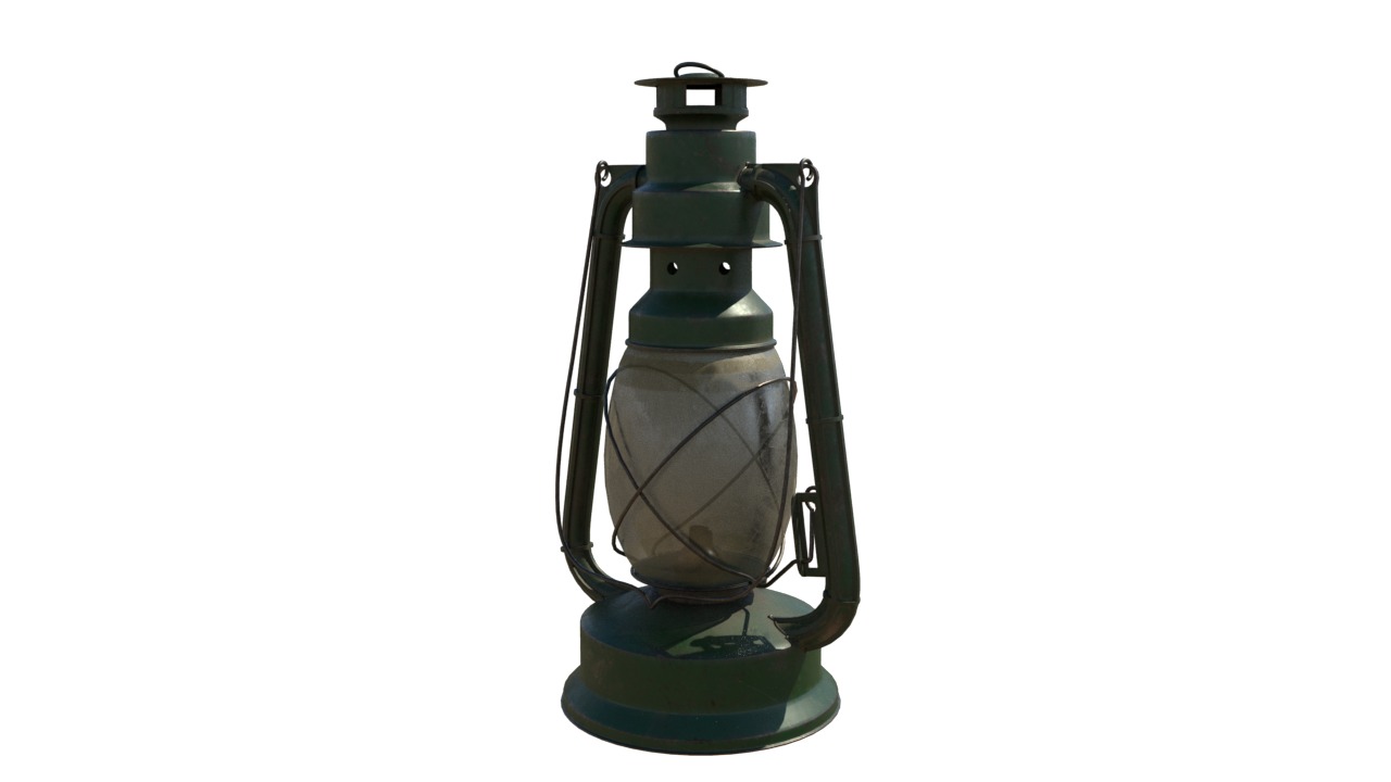 Old Lantern hurricane 3d model Low-poly 3D model_1