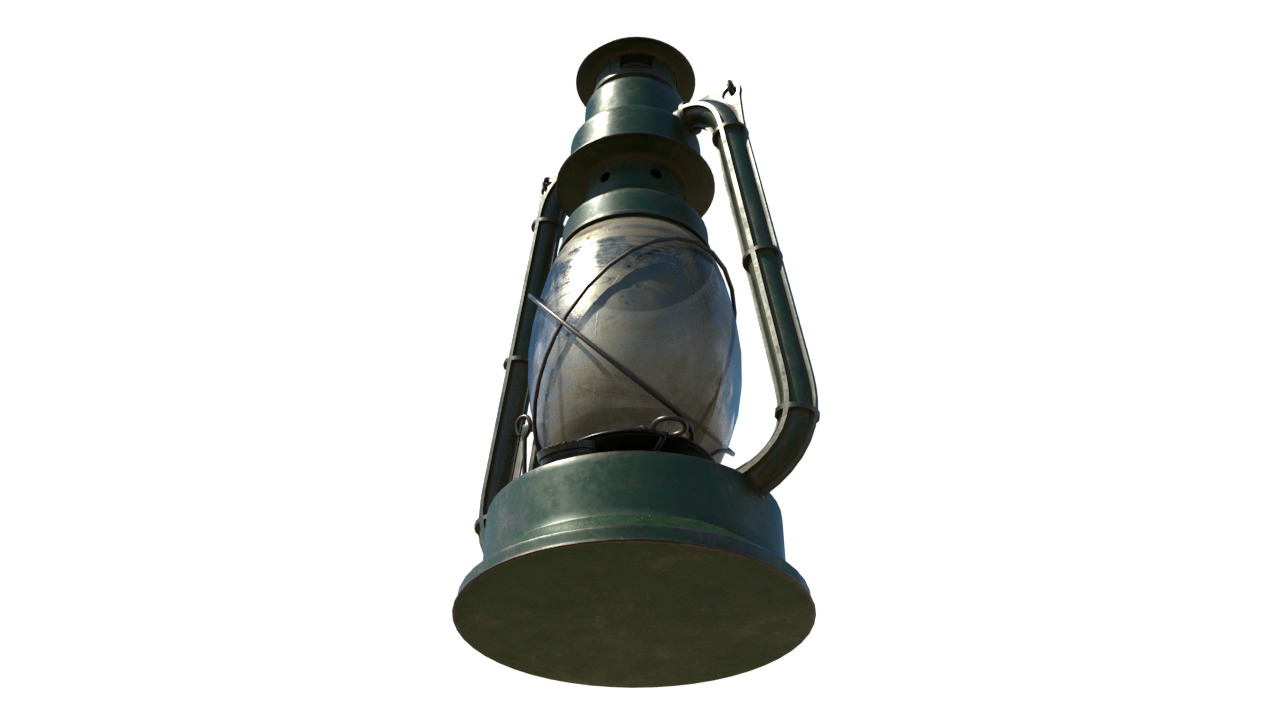 Old Lantern hurricane 3d model Low-poly 3D model_4
