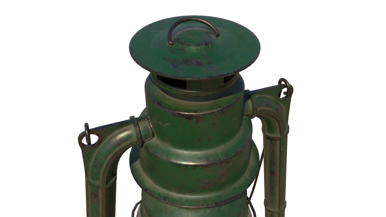 Old Lantern hurricane 3d model Low-poly 3D model_3