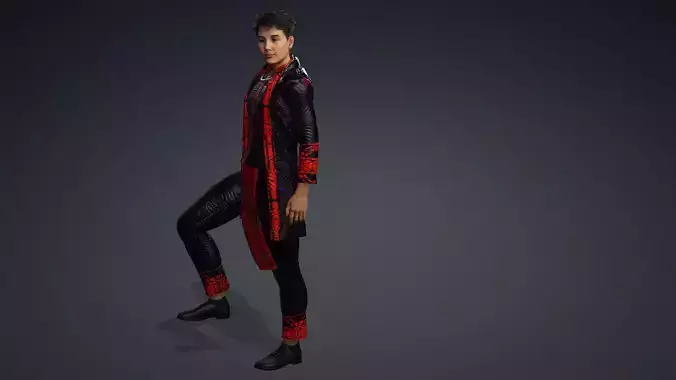 Hmong Boy Full body suit 3D model