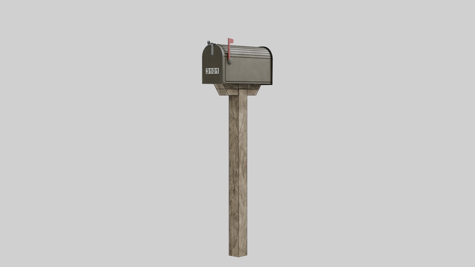 Mailbox with 4K Textures Low-poly 3D model_2