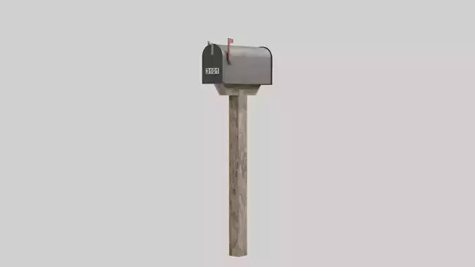 Mailbox with 4K Textures Low-poly 3D model