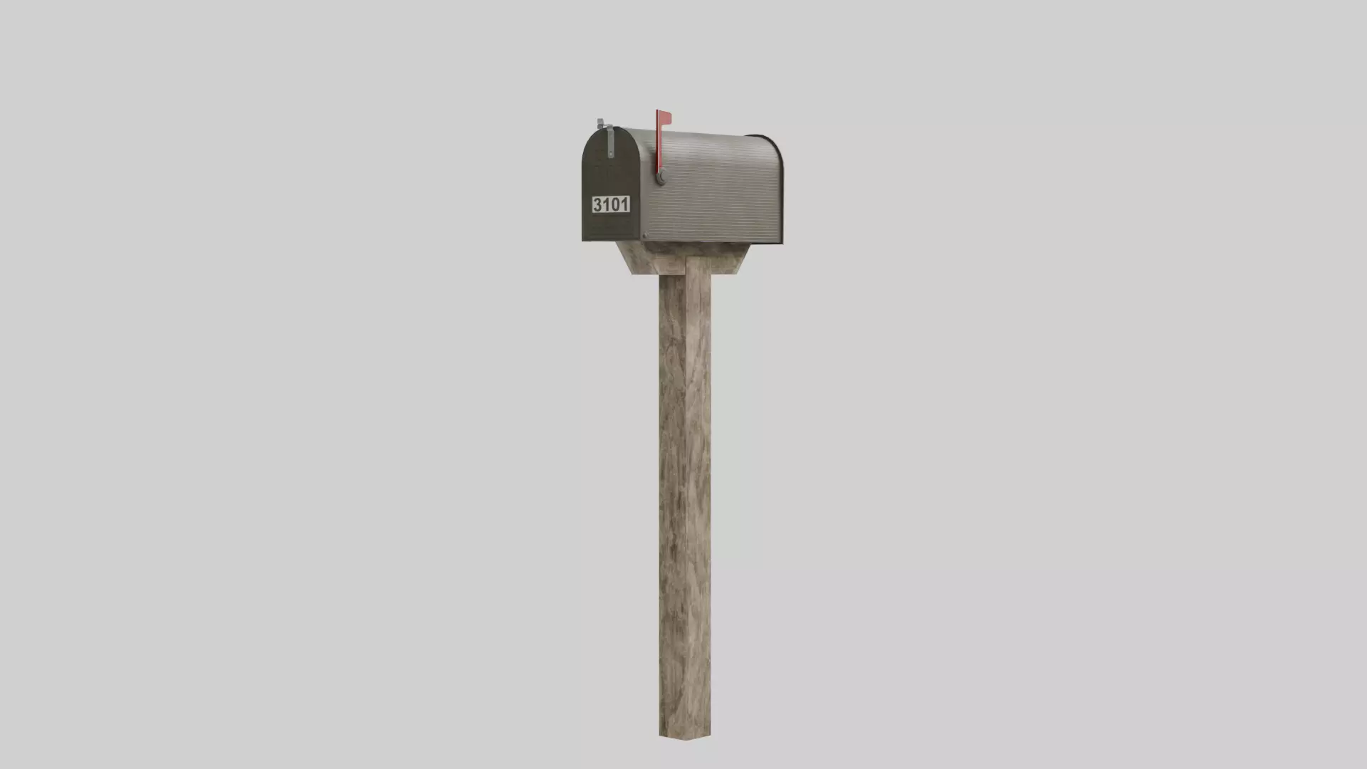 Mailbox with 4K Textures Low-poly 3D model_0