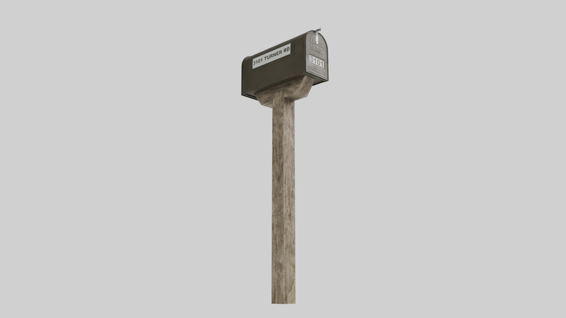 Mailbox with 4K Textures Low-poly 3D model_8