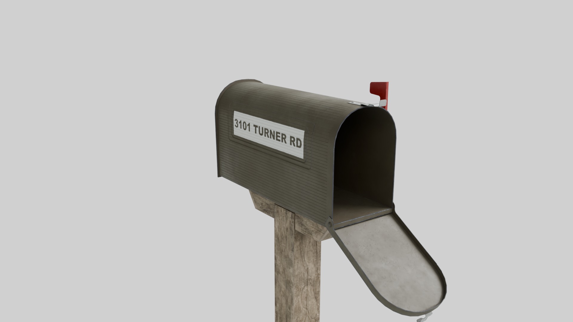Mailbox with 4K Textures Low-poly 3D model_11
